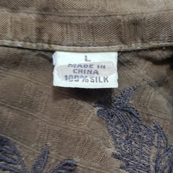 Tommy Bahama Men's 100% Silk Short Sleeve Shirt Size Large‎ - Picture 4 of 5